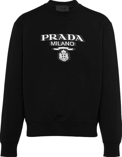 black prada sweatshirt|prada milano sweatshirt.